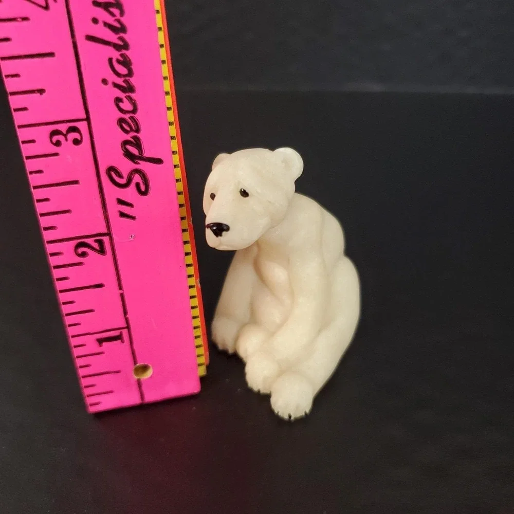 Polar Bear Stone Figure Ornament Quarry Critters Porter 2nd Nature Design c.2000